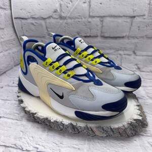 Nike Mens Zoom 2k Sneakers Gray Hyper Blue A00269-011 Low Top Size 8.5 Shoes